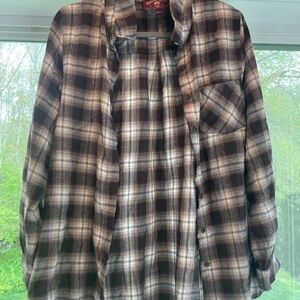 Hippie Rose Black and White Casual Button Down Shirt